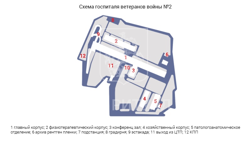 Схема морга госпиталя для ветеранов войн № 2