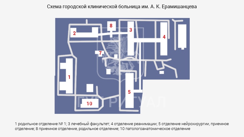 Схема морга городской клинической больницы № 20 им. А.К. Ерамишанцева – государственный городской морг