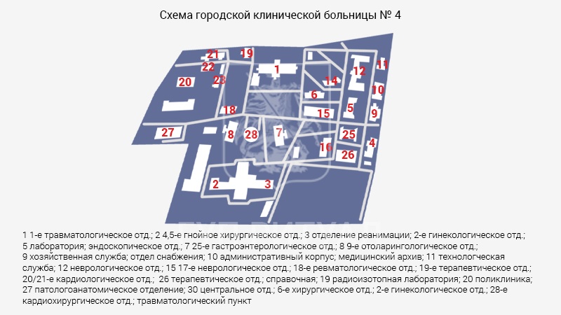 Схема морга городской клинической больницы № 4